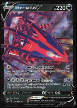 Eternatus V 116/189 Darkness Ablaze V Rare Holo Holo Pokemon NM - Image 1