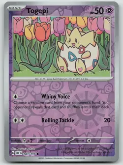 Pokemon Togepi 083/197 Obsidian Flames Common Reverse Holo NM - Image 1