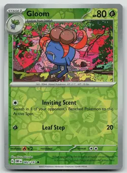 Pokemon Gloom 002/197 Obsidian Flames Common Reverse Holo NM - Image 1