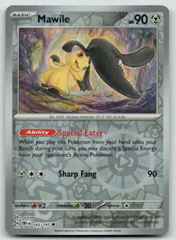 Pokemon Mawile 143/197 Obsidian Flames Uncommon Reverse Holo NM - Image 1