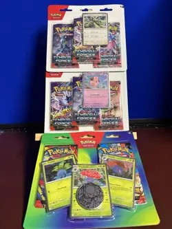 Lot of 3 Pokemon 3-Pack Blisters Cyclizar Cleffa Scarlet Violet/Mega Evolution - Image 1