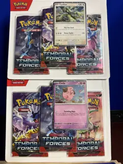 Lot of 3 Pokemon 3-Pack Blisters Cyclizar Cleffa Scarlet Violet/Mega Evolution - Image 2