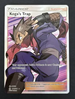 2019 Pokemon SM Unbroken Bonds 211/214 Koga's Trap - Image 1