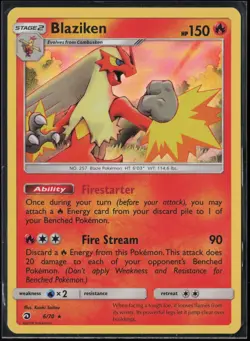Blaziken 6/70 Holo Rare Dragon Majesty Pokemon Holo Near Mint - Image 1