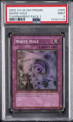 2002 YU-GI-OH! PROMO TP1-TOURNAMENT PACK 1 #005 WHITE HOLE PSA 9 - Image 1