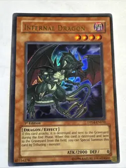 yugioh INFERNAL DRAGON DP04-EN010 Ultra rare 1st Edition near mint - Image 1