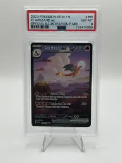 2023 POKEMON MEW EN-151 #199 CHARIZARD EX SPECIAL ILLUSTRATION RARE PSA 8 - Image 2