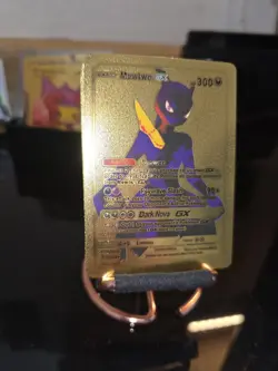 Pokemon Card Mewtwo GX Full Art 300HP Gold Foil Fan Art Mint Condition - Image 3
