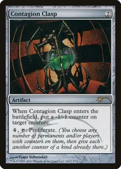 MTG English Contagion Clasp NM Foil Promos: FNM - Image 1
