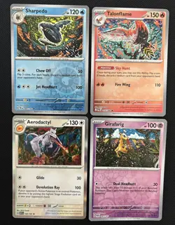 Pokemon TCG Shinji Kanda 4-Card Holo Lot - Sharpedo Talonflame Aerodactyl + - Image 1