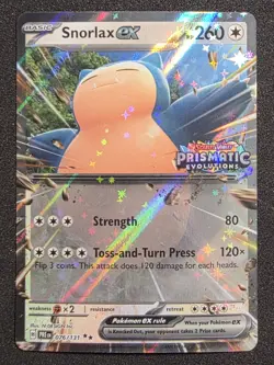 Pokemon Snorlax EX Prismatic Evolutions Stamped Card 076/131 NM - Image 1