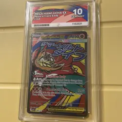 Mega Hawlucha EX 268/217 Ace Ascended Heroes Pokemon Ace 10 Gem Mint - Image 1