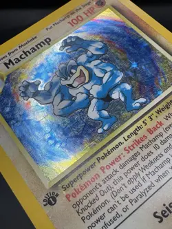 Pokemon TCG 1999 Machamp 8/102 Base Set 1st Edition Holo Rare Vintage - Image 4