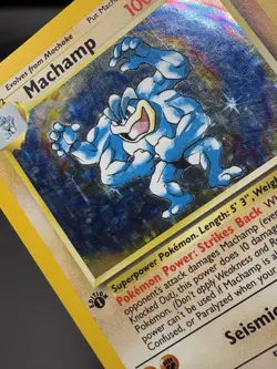 Pokemon TCG 1999 Machamp 8/102 Base Set 1st Edition Holo Rare Vintage - Image 5