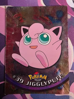 Topps 1999 Vintage Pokemon Jigglypuff #39 TV Animation Edition Holo - Image 2