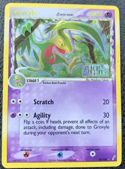 Pokemon TCG Grovyle Reverse Holo Crystal Guardians 19/100 - LP - Image 1