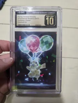 Flying Terastal Pikachu 2023 Pokemon Center Cracked Ice CGC Pristine 10 - Image 1