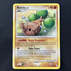 Pokemon TCG Vintage Bonsly Diamond & Pearl 71/130 L/P - Image 1