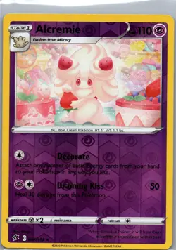 Alcremie 087/192 Rare Rebel Clash Pokemon Reverse Holo Lightly Played - Image 1