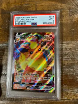 POKEMON 2021 Evolving Skies Full Art FLAREON VMAX #018 PSA 9 Mint RARE - Image 1