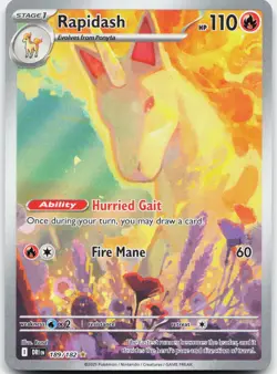 Rapidash 189/182 Illustration Rare Destined Rivals Pokemon Near Mint - Image 1
