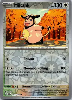 Miltank 081/131 Common Prismatic Evolutions Pokemon Reverse Holo Near Mint - Image 1