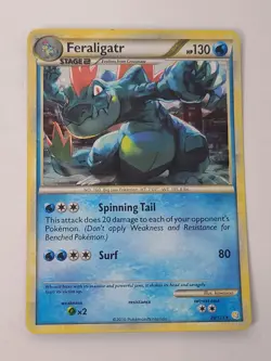 Feraligatr Cosmos Holo 20/123 Pokemon HeartGold & SoulSilver LP - Image 1