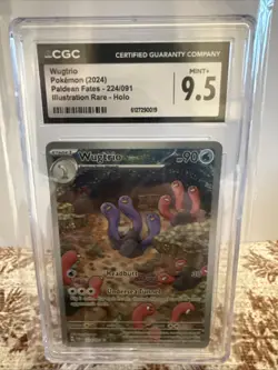 2024 Pokemon Paldean Fates Wugtrio IR Holo 224/091 CGC 9.5 - Image 1