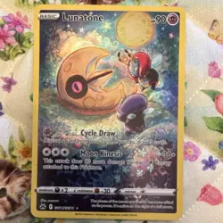 Pokemon Lunatone GG11/GG70 Ultra Rare Full Art Holo Crown Zenith Moon Kinesis - Image 1