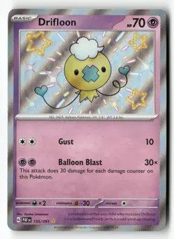 Drifloon 155/091 Shiny Rare Paldean Fates Pokemon Near Mint - Image 1