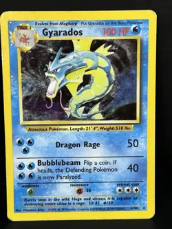 Gyarados 6/102 Holo Rare Base Set WOTC Pokemon Card TCG Vintage 1999. - Image 1