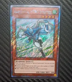 1x Yu-Gi-Oh! Elemental HERO Stratos - RA03-EN177 - Platinum Secret - 1st Ed - NM - Image 1