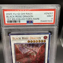 2025 YU-GI-OH! RA04-EN057 BLACK ROSE DRAGON 1ST ED-COLLECTOR'S RARE PSA 9 - Image 2