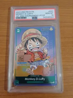 One Piece Monkey.D.Luffy 1st Anniversary Stamped Promo P037 - PSA 10 - Gem Mint - Image 1