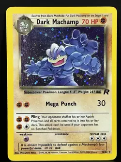 #2 Dark Machamp 10/82 Team Rocket 1999-2000 Holo Rare WOTC Pokemon Card TCG - Image 1