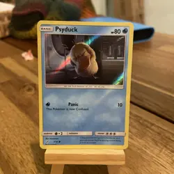Psyduck 7/18 Holo Detective Pikachu Pokemon Card English TCG - Image 1