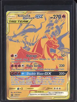 Reshiram & Charizard GX 2021 Pokemon Sun & Moon Promo SM247 Tag Team Promo - Image 1