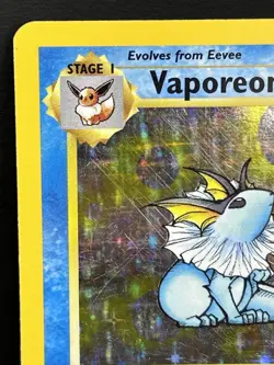 1999 Pokemon VAPOREON Jungle Set HOLO RARE Unlimited Edition Card 12/64 - Image 2