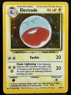 Pokemon TCG Electrode Jungle Holo Card 2/64 Unlimited Rare, No Symbol - Image 1