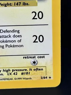 Pokemon TCG Electrode Jungle Holo Card 2/64 Unlimited Rare, No Symbol - Image 4
