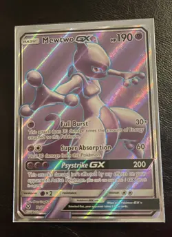 Mewtwo GX 72/73 Shining Legends Ultra Rare Full Art Holo Pokemon Card - Image 1