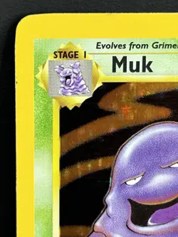 Muk 13/62 Fossil Unlimited Holo Rare 1999 Vintage Pokemon TCG Card - Image 2