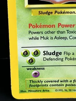 Muk 13/62 Fossil Unlimited Holo Rare 1999 Vintage Pokemon TCG Card - Image 5