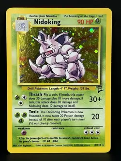 Nidoking 11/130 Base Set 2 1999-2000 Holo Rare WOTC Pokemon Card TCG - Image 1