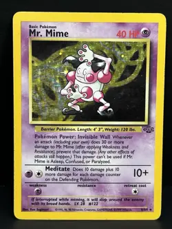 1999 Jungle Mr. Mime 6/64 Holo Rare Pokemon Card Vintage - Image 1