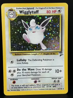 Wigglytuff 19/130 Base Set 2 Holo Rare Vintage Pokemon TCG Card 1999-2000 NM - Image 1
