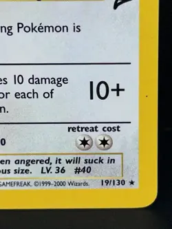 Wigglytuff 19/130 Base Set 2 Holo Rare Vintage Pokemon TCG Card 1999-2000 NM - Image 4