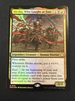 Alesha Who Laughs at Fate NM Foil, Magic the Gathering Foundations 115 - Image 1