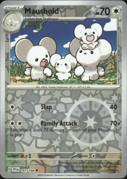 MAUSHOLD 161/198 SCARLET & VIOLET REVERSE HOLO POKEMON KIYOTAKA OSHIYAMA - Image 1