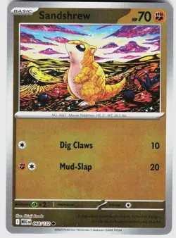 SANDSHREW 068/132 - NM REVERSE HOLO SHINJI KANDA - POKEMON MEGA EVOLUTION - Image 1